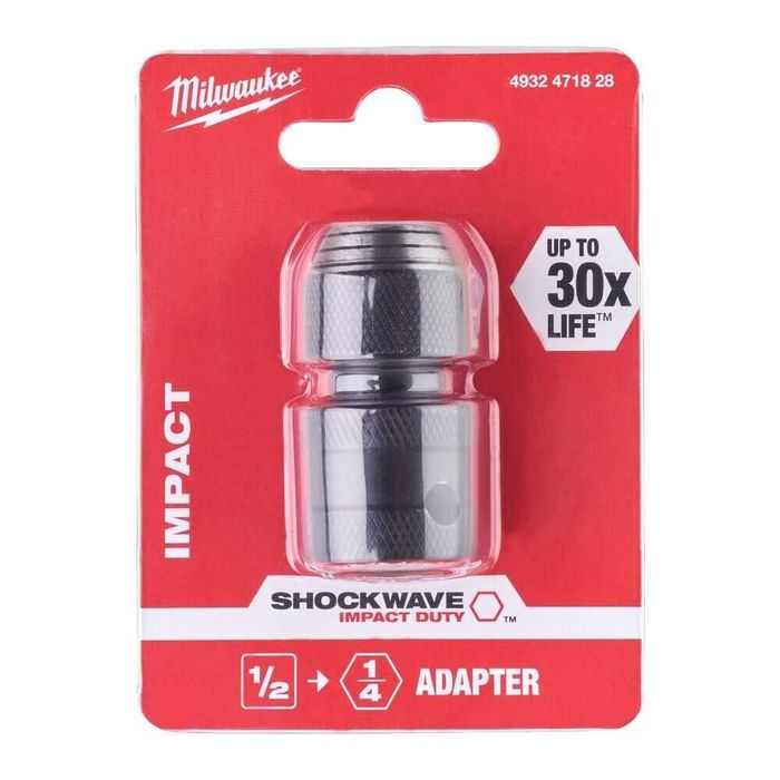 Перехідник MILWAUKEE 1/2" 3/8" 1/4" → HEX 1/4 для гайковерта