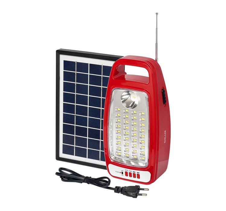 Аккумуляторный свiтильник +сонячна батарея +радiо.Новий