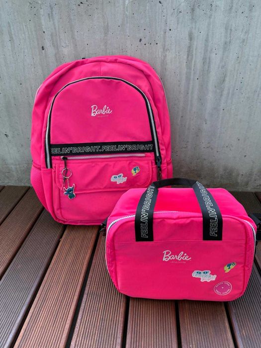 Conjunto Criança Mochila+Lancheira Barbie –  Excelente Estado
