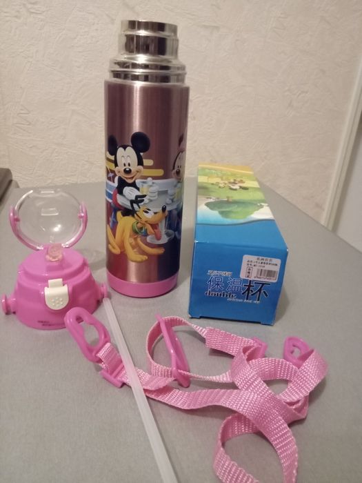 Детский термос с трубочкой