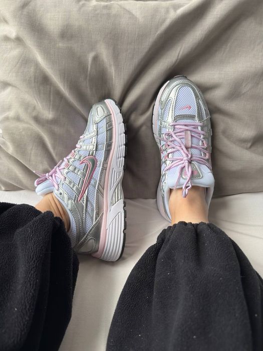 Nike P-6000 White Elemental Pink жіночі кросівки найк п-6000 срібні з рожевим