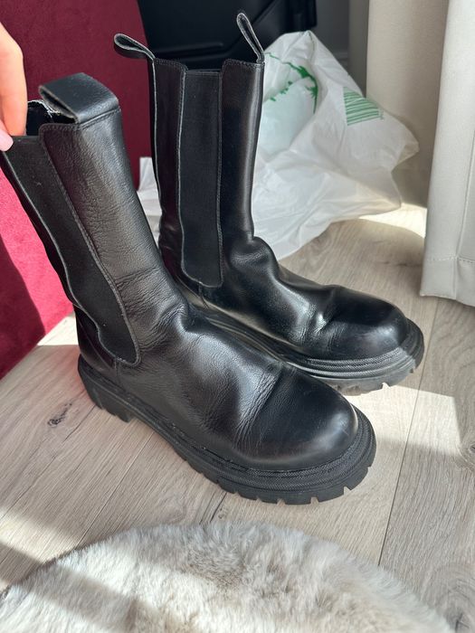 Skórzane buty Chelsea