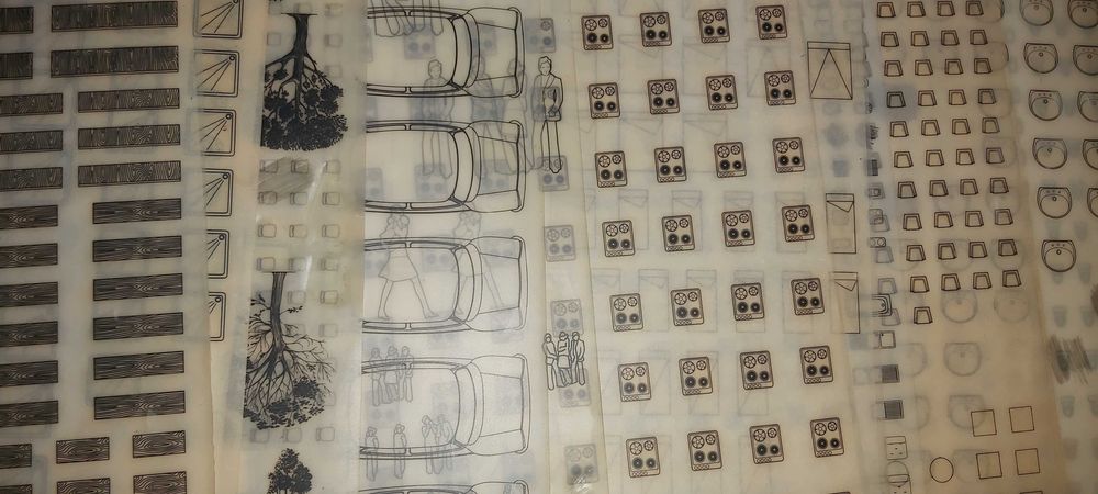 Folhas de decalque de símbolos MECANORMA - Venda individual