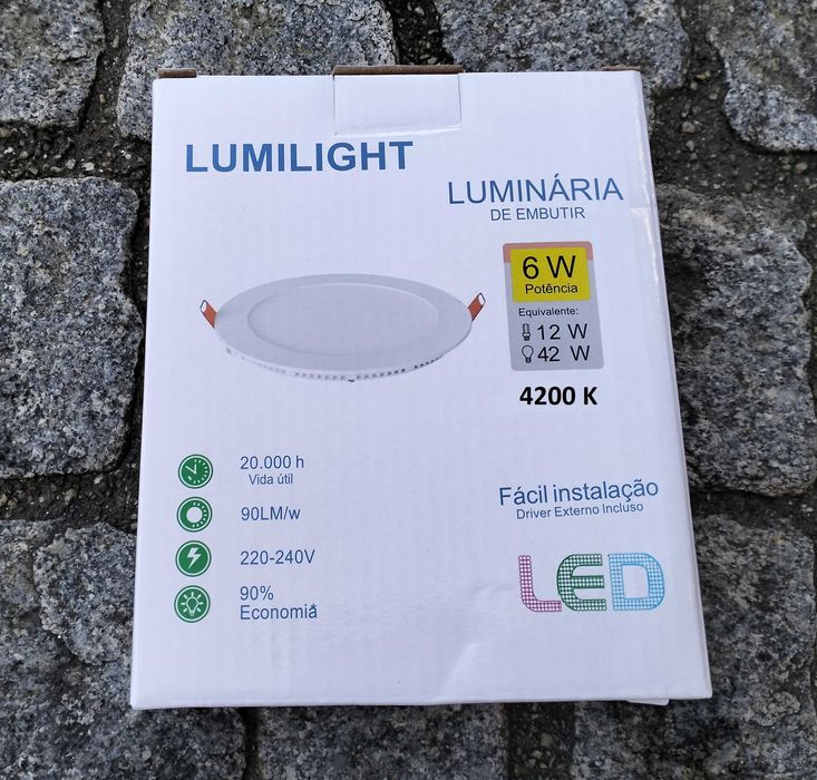 Focos de encastrar / Luminárias de Embutir / Painel LED 6W 4200K