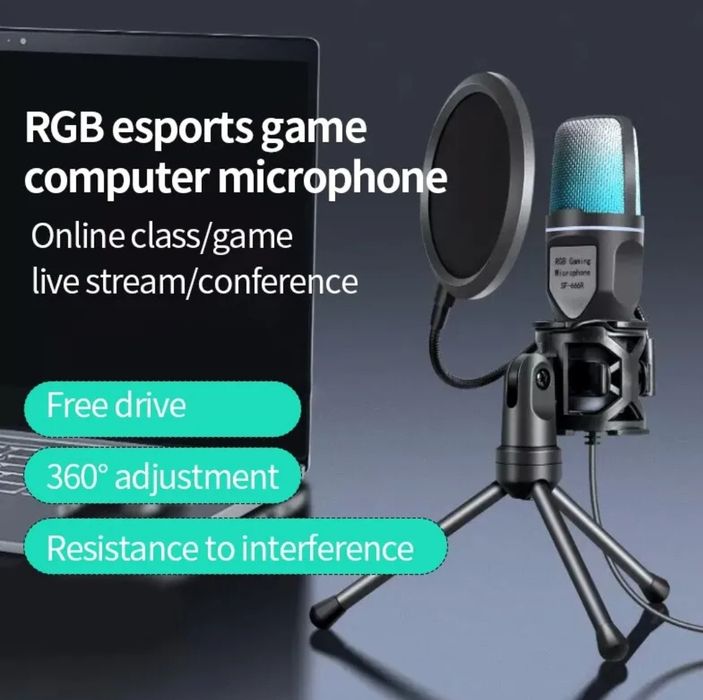 Microfone Profissional Podcast/YouTube/Gaming