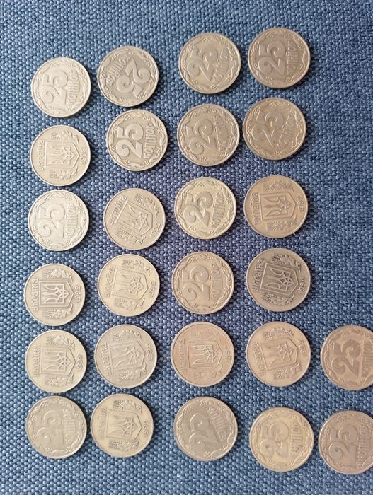 Монеты гривны 50к,25к,10к,5к