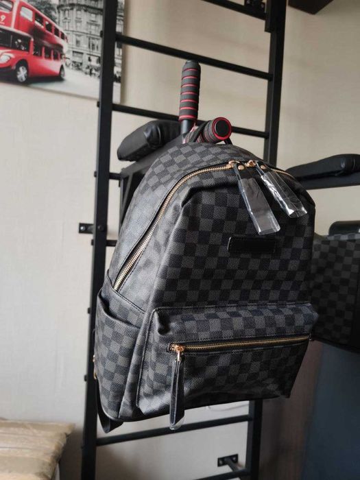 Рюкзак Louis Vuitton Мужской Женский Портфель ранец в клетку Луи Витон