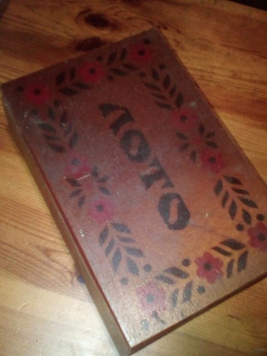 Деревянная шкатулка лото.