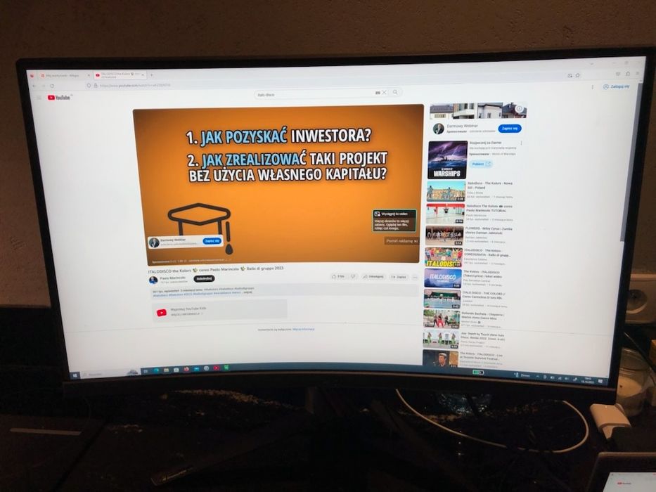 Monitor Asus Rog Strix XG27W 2560x1440x 165hz zakrzywiony ekran