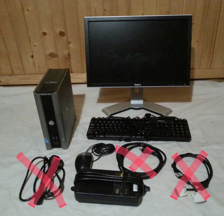 Komputer stacjonarny Dell Optiplex 760 i monitor Dell Ultrasharp 2009W