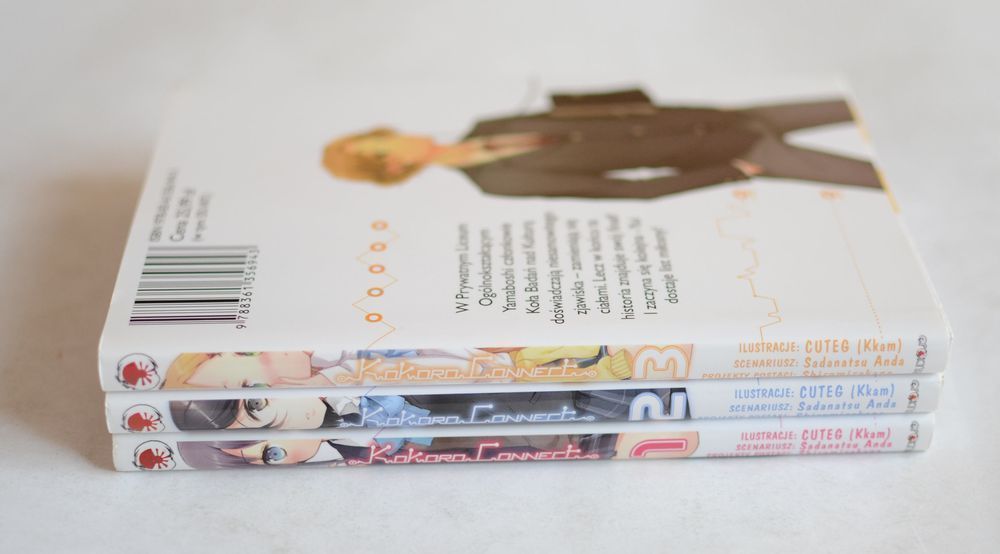 Kokoro Connect S. Anda Cuteg Tomy 1-3 Zestaw Manga komiksy