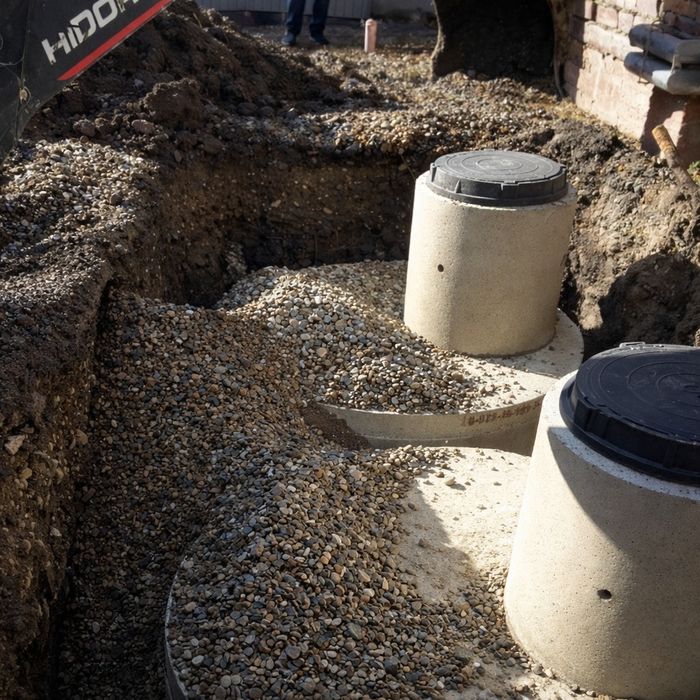 Каналізація під ключ. Септик с бетонних кілець. Копка та модернізація.