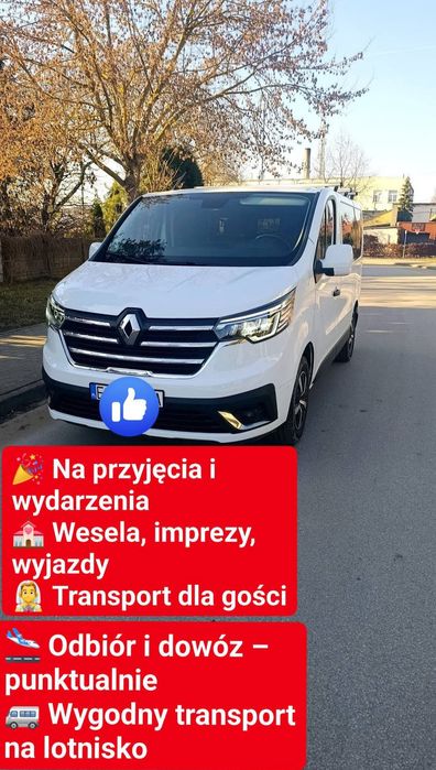 Wynajem z kierowcą lub bez busa 9 osobowego