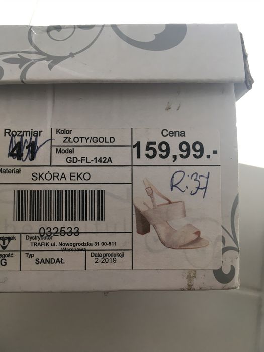 Szpilki obcas sandały 37 nowe