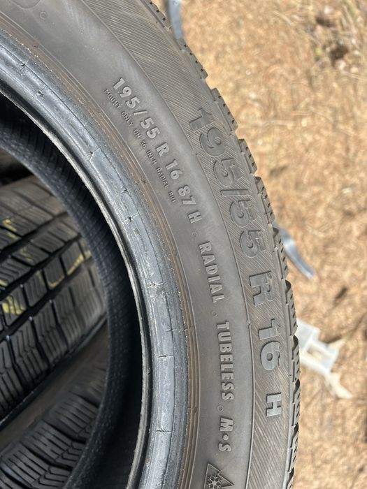 Резина зима шини 195/55  R 16 Barum комплект !!!6,5-7 мм!!!