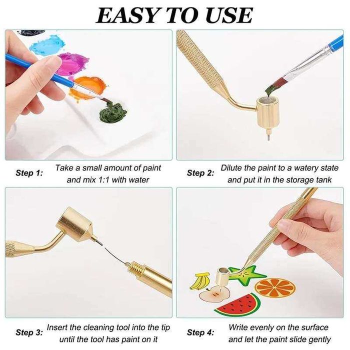 Професійний писачок золотого кольору 0.5мм