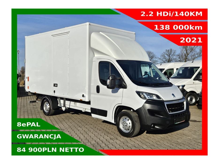 Peugeot boxer Kontener 8 ePAL *84900zł NETTO* 2.2 HDi/140KM  Winda 750kg, Klimatyzacja, Tempomat, Grzane siedzenie, Webasto, Kamera