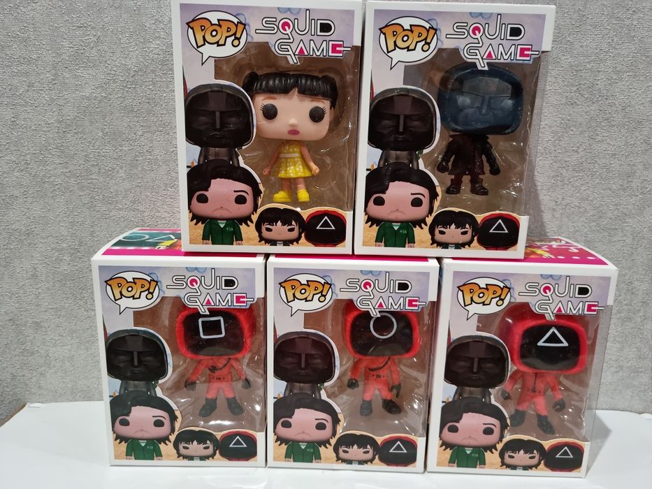 Фигурки из сериала"Игра в кальмара"Squid game,Босс,Кукла,Охранники ...