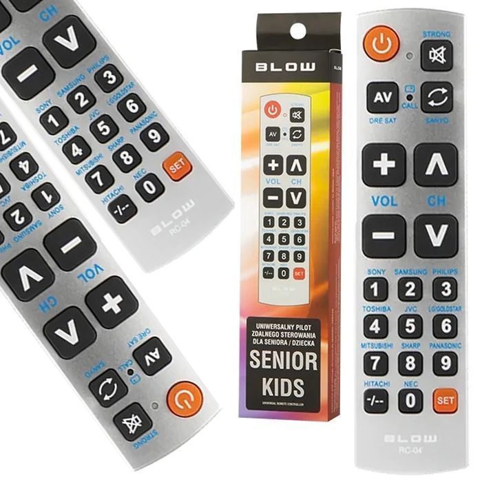 Pilot uniwersalny do TV Blow SENIOR / KIDS duże przyciski 74-257#