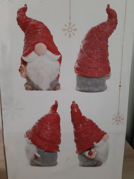 Skrzat dekoracyjny krasnal ceramiczny 45cm nowy