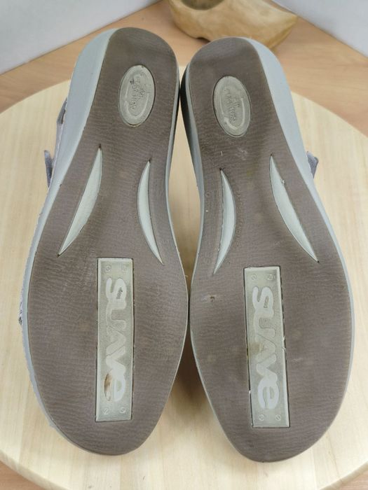 Sandały r. 39 Suave Ivory damskie skórzane do szerokiej stopy na rzep