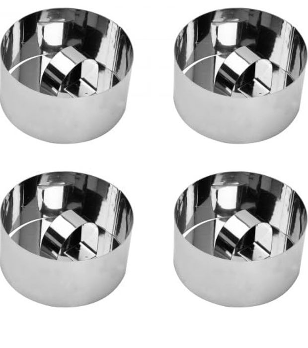 4szt pierścienie do ciasta ze stali nierdzewnej