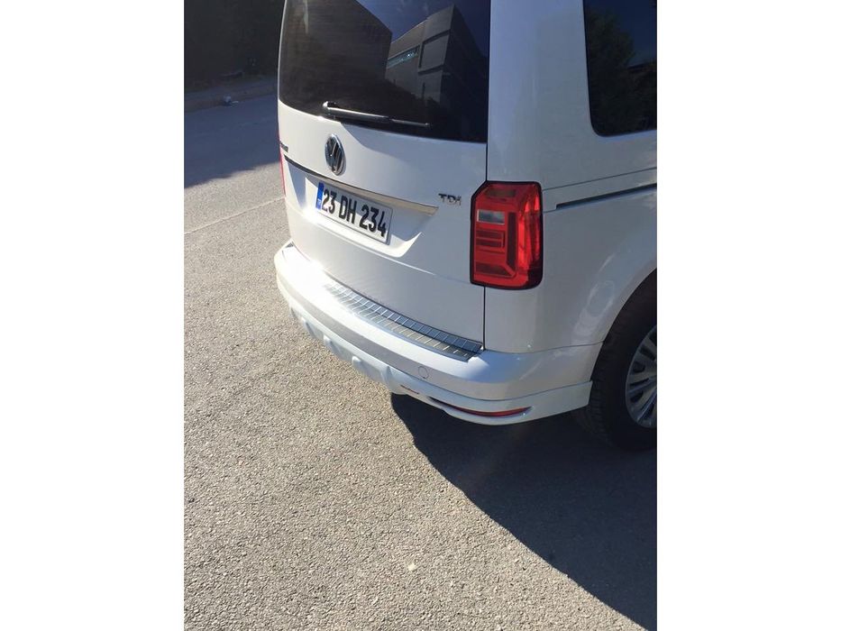 Volkswagen Caddy 2015+ Накладка на задний бампер под покраску