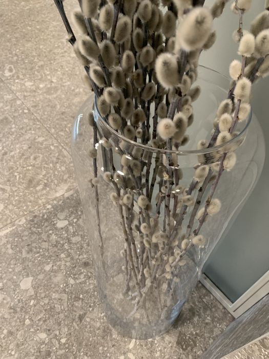 Duzy 70cm wazon przezroczysty szklany
