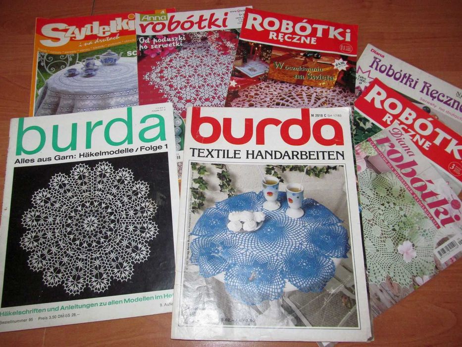 Burda Rękodzieło Burda Wszystko z włóczki Wzory szydełkowe arkusze