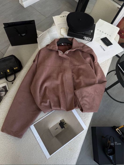 Новий Жіночий бомбер у стилі зара, замш  куртка бомбер