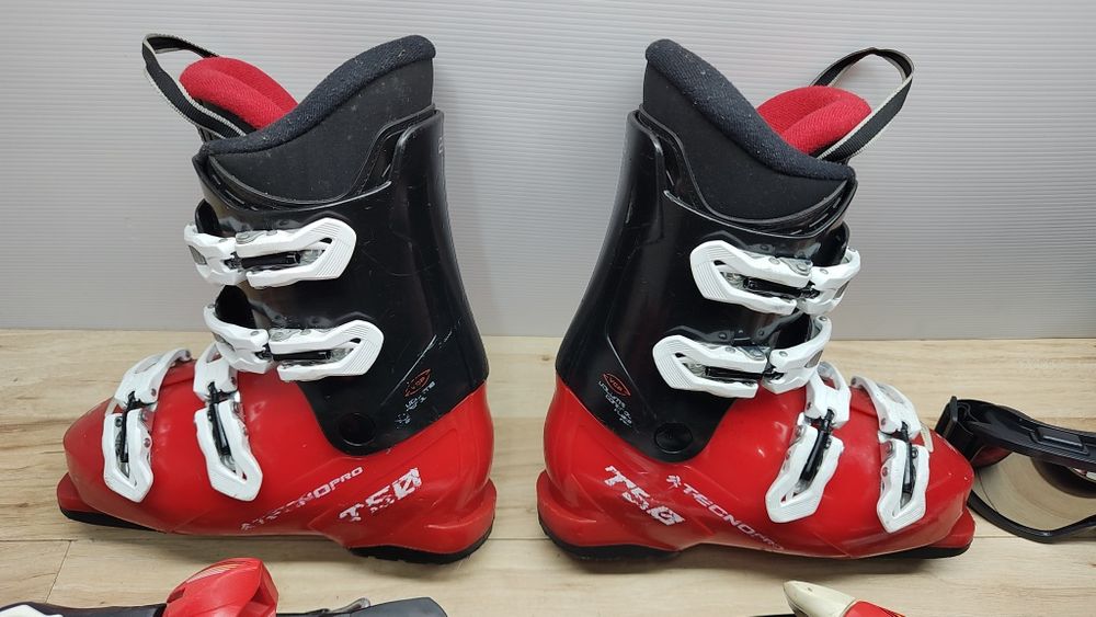 Komplet Narty 130 cm ATOMIC edge Buty r-38 Kijki Kask Gogle