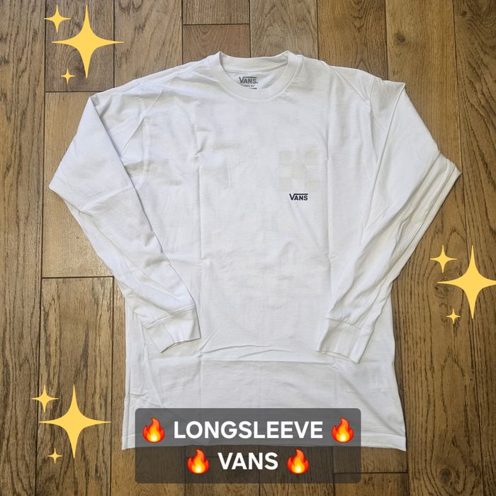 Biały longsleeve koszulka z długim rękawem Vans