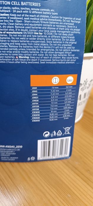 Pilhas achatadas novas