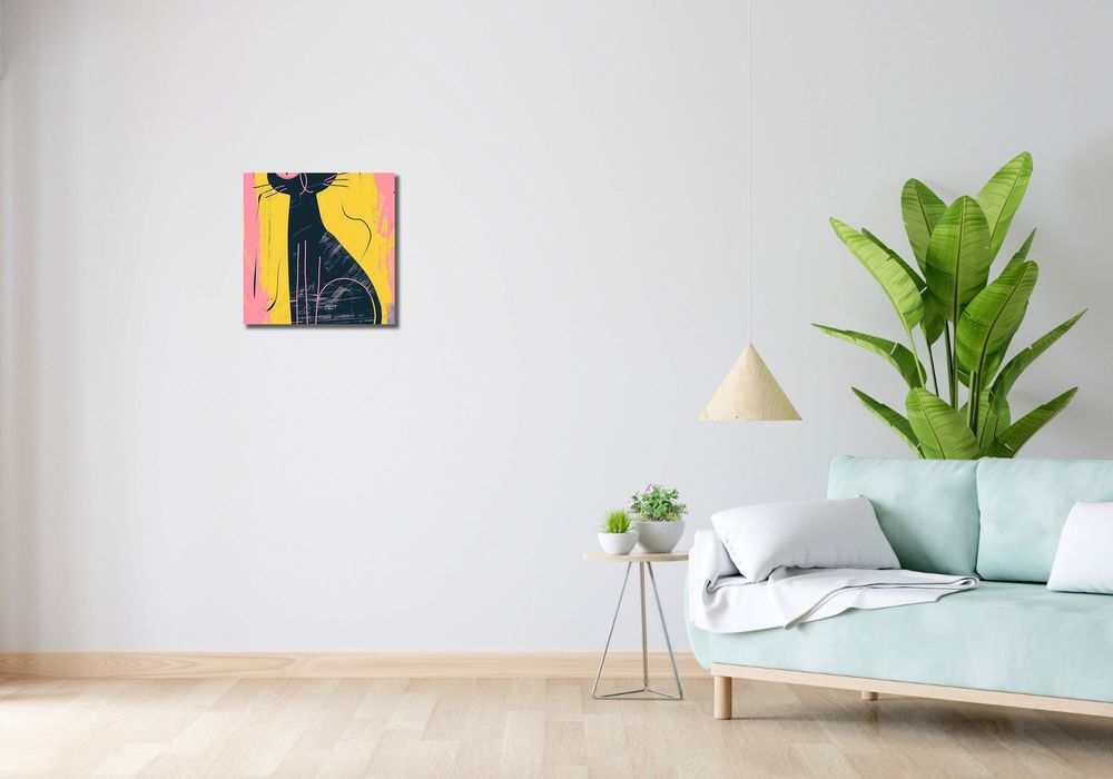 Obraz 40x40cm Kontrastowa Kotka