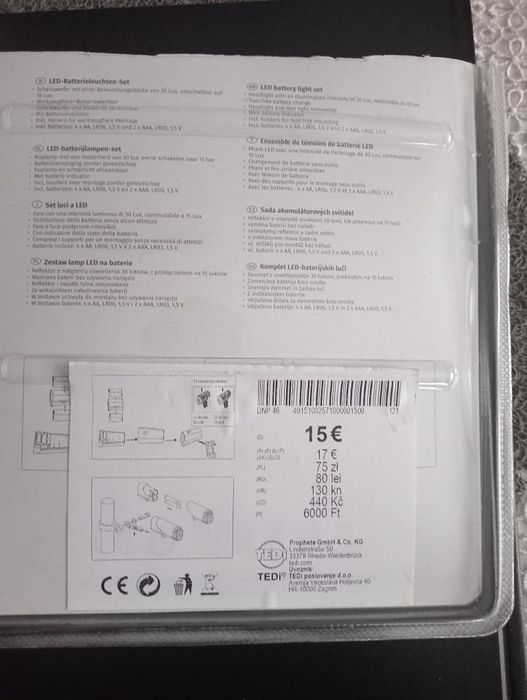 Lampka rowerowa LED na baterie