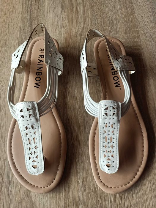 Sandałki damskie białe rozm 40