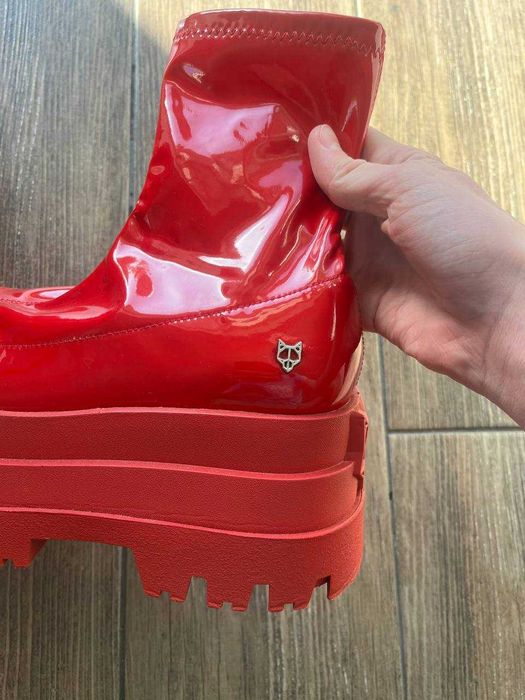 Чоботи Naked Wolfe platform boots червоні