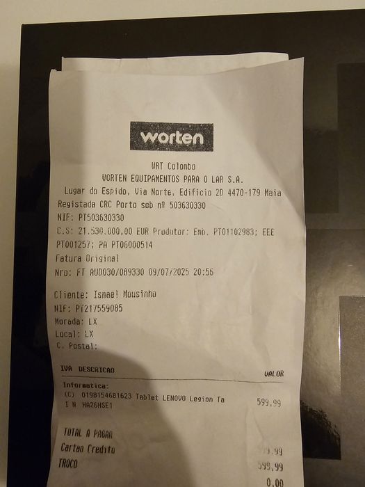 Tablet Gamer Legion Lenovo y700 gen 3