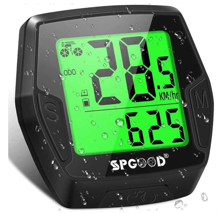 Bezprzewodowy, wodoodporny licznik rowerowy, 21 funkcji SPGOOD