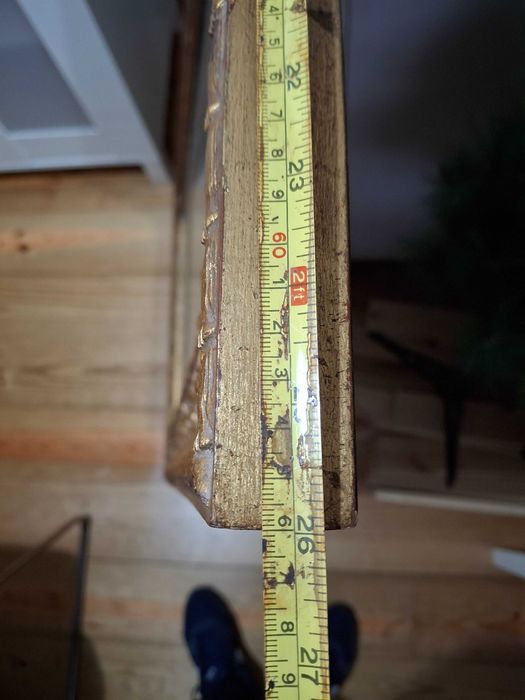 Espelho vintage em madeira dourada