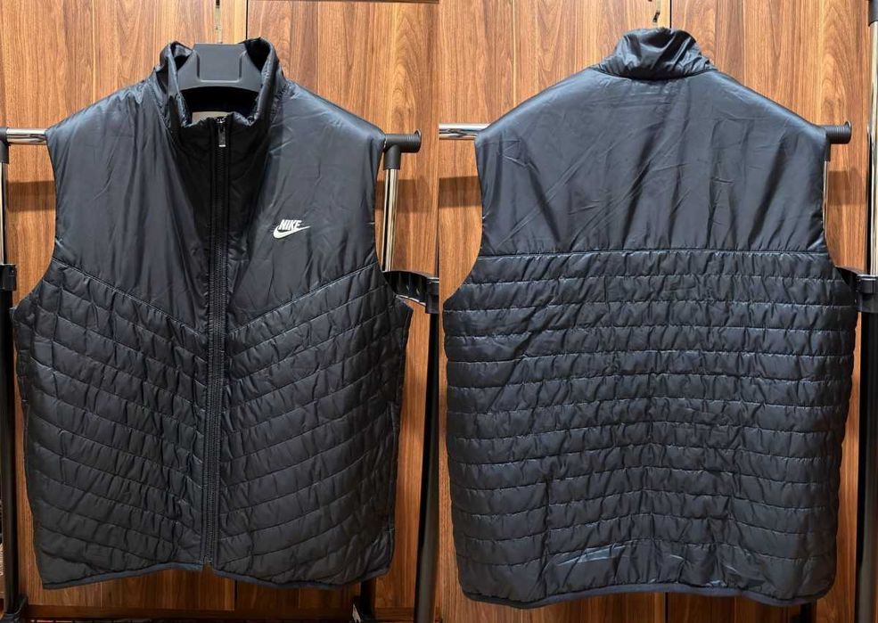 Nike, Adidas (L, XL, XXL) — Фирменные пуховые жилетки 2 шт / Оригинал