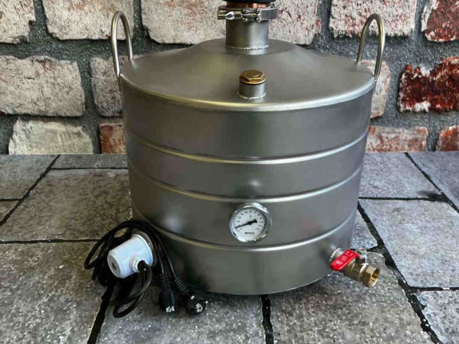 Destylator MIEDZIANY PotStill / Kocioł 30-100l / Z Aromatyzatorem [Zestaw na fi54] Na Bimber, Owoce, Zboża