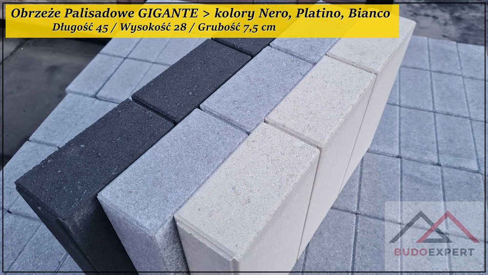 Obrzeże betonowe 6x20x100 GRAFIT chodnikowe trawnikowe krawężnik PROMO