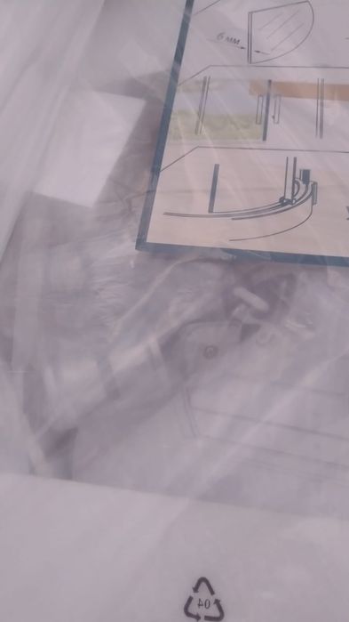 Душове огородження EGO напівкруг розсув. PURE 90х90х190 см