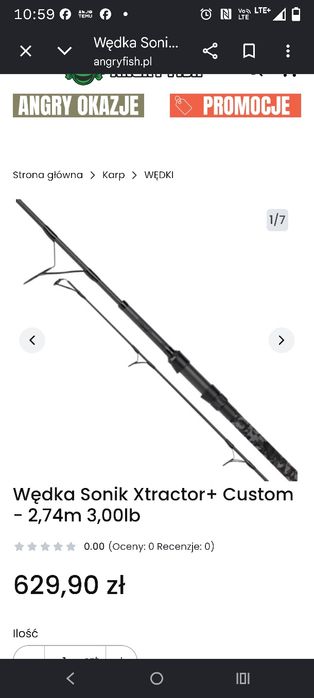 Sprzedam dwie wędki Sonik xtraktor Custom 9ft 3lb
