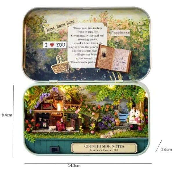 Конструктор 3D DIY Міні Румбокс у металевій скриньці COUNTRYSIDE NOTES