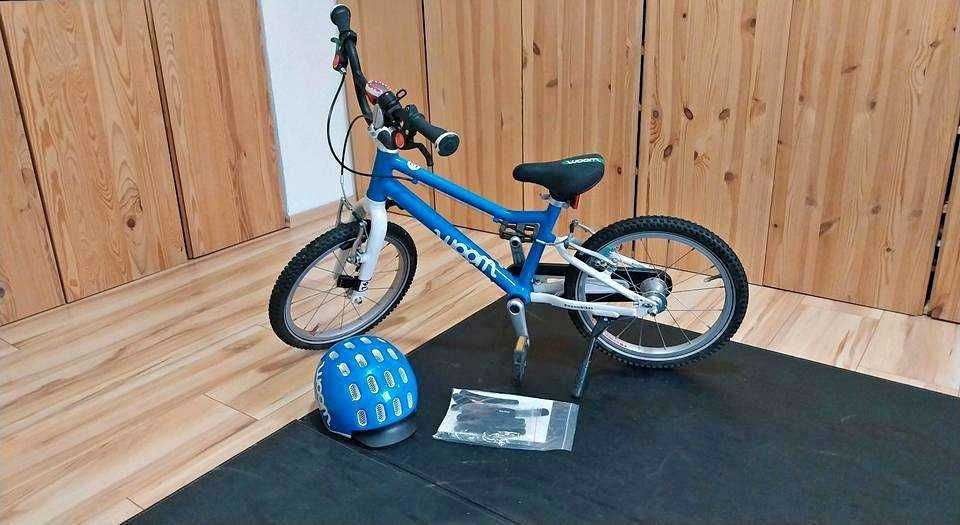 Woom Original 3 – rower dziecięcy 16" niebieski z akcesoriami