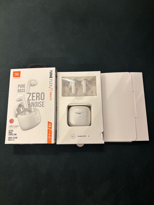 Słuchawki bezprzewodowe JBL Tune Flex Douszne Bluetooth 5.2 Biały