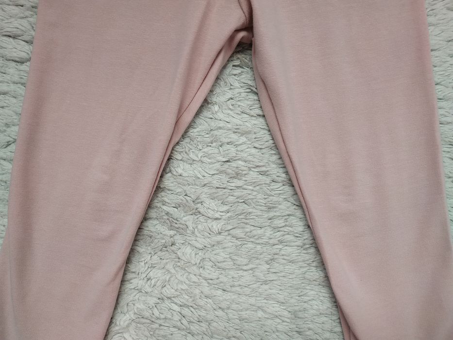 Piękne,unikatowe legginsy z falbankami/lato/pudrowy róż/Nala/r.104/110