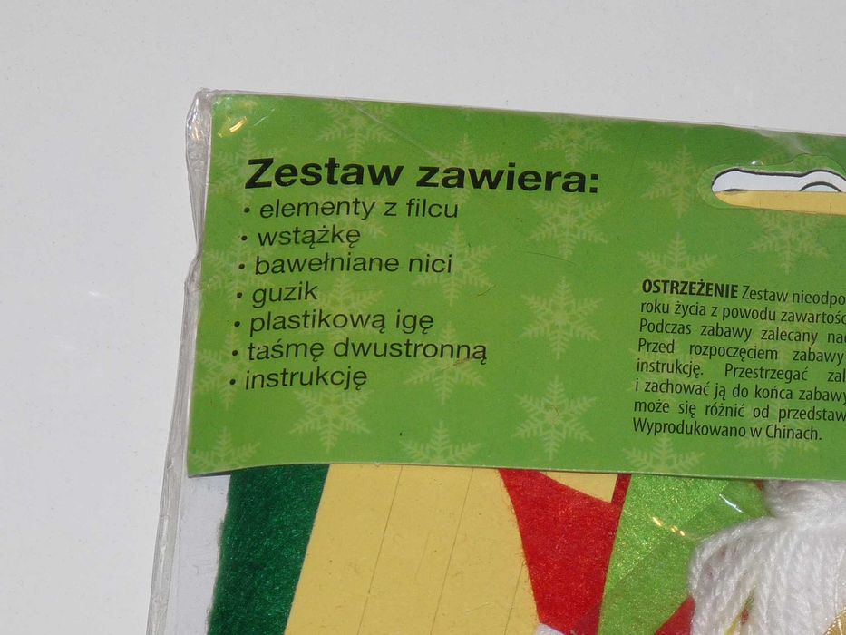 Filcowe dekoracje - torebka świąteczna - 23x18 cm - NOWE